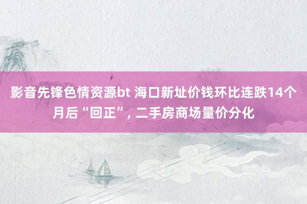 影音先锋色情资源bt 海口新址价钱环比连跌14个月后“回正”， 二手房商场量价分化